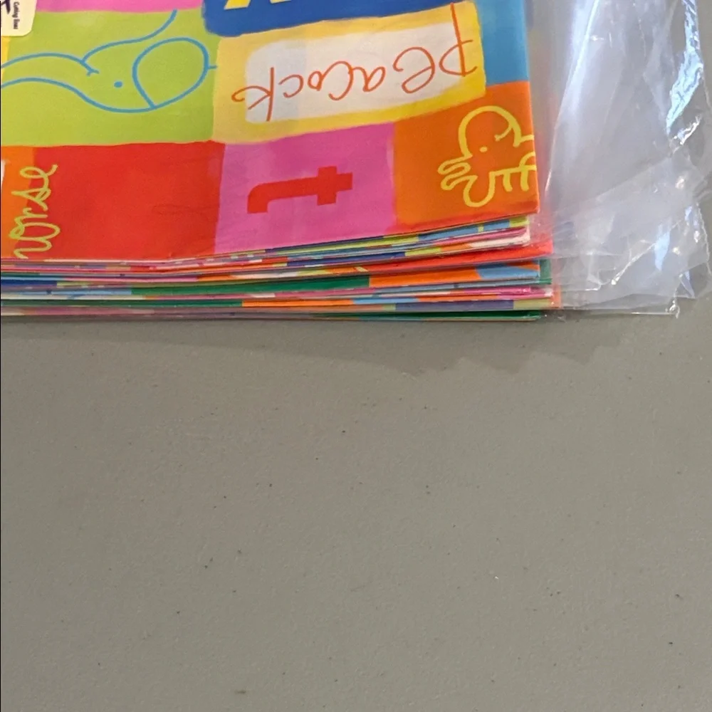 Vintage Hallmark Pack of 16 Gift Wrap Alphabet and Animals